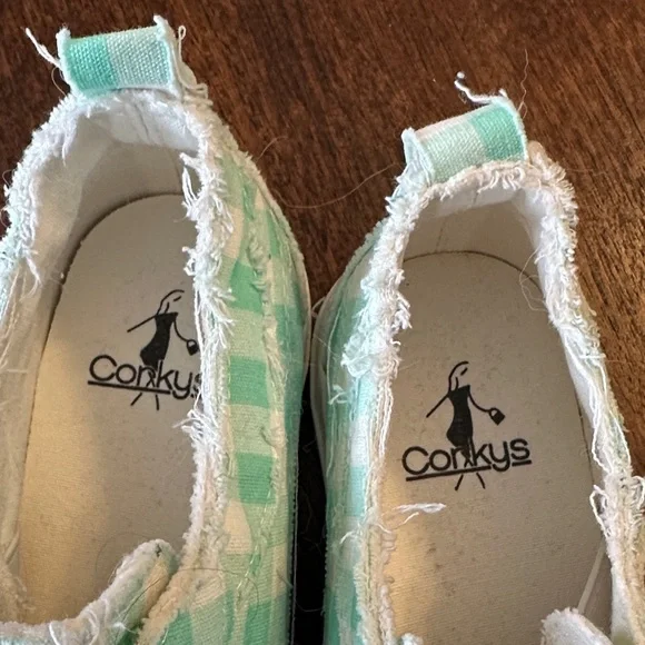Corkys Aqua Checkered Sneakers - Picture 2 of 5